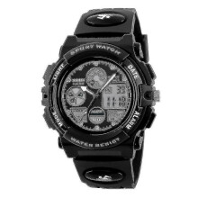 (Black) Kids Watches Boys Digital Outdoor Sport Watch Multifunction Waterproof Digital Watch With Led Light Tw