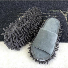 (39-42, Gray) Mop Slippers Lazy Floor Foot Socks Shoes Quick Polishing Cleaning Dust Slippers GuanGuan