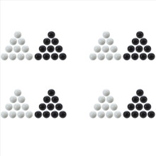 80 pezzi di biglie da 16 mm in vetro, palline decorative, pepite colorate, giocattolo, nero e bianco