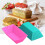 Farfi 12pcs Pastry Cup Impermeable Fine Workmanship Rectangular Silicone Jelly Cake Baking Cup for Bakery 2