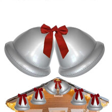 (silver) Inflatable Christmas Ornament Balls Outdoor Christmas PVC Decorated Ball 1 Pair Holiday Festive Seasonal Decor-gold