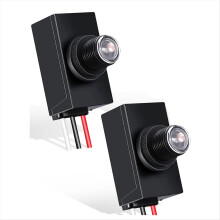 2 Stück Dämmerungssensor für Außenbeleuchtung 120-277V Fotoelektrischer Schalter Fotozelle Licht