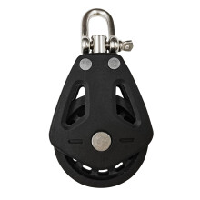 Sailboats Universals Head Nylons Single Pulley Bearing Block Swivel For Rope Management Soft Rope Compatible Nylon Block