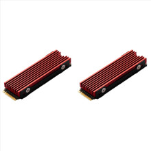 2X Ψύκτρα M.2 2280 NVMe SSD Ψύκτρα με Θερμική Απαγωγή Αλουμινίου για M2 SSD Κόκκινο