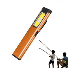 (Orange) Flashlight Rechargeable Clip On Portable Waterproof Light USB Rechargeable Camping Flashlight With Magnetic Tail For Hiking-Orange