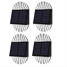 Solarbetriebene Terrassenpfostenleuchten, wasserdichte LED-Leuchten für Zaun, Einfahrt und Stufen im Garten (4er-Pack)