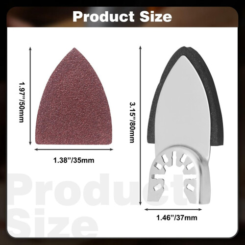 130Pcs Oscillating Tool Sanding Pads Kit,5Pc Finger & 125Pc Sandpaper Multitool Attachments 1