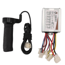 24v 500w Dc Electric Bike Motor Brushed Controller Box with Brush Controller Long Line Turn Handleb Tw