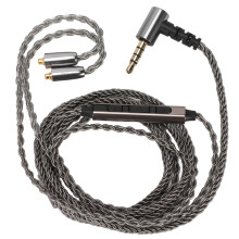 Universal Replacement Cable For IEMs Silver Plated Multi Core Wire Enhanced Bass Response Clear Midrange MMCX Plug Long Term Durability, Good Sound
