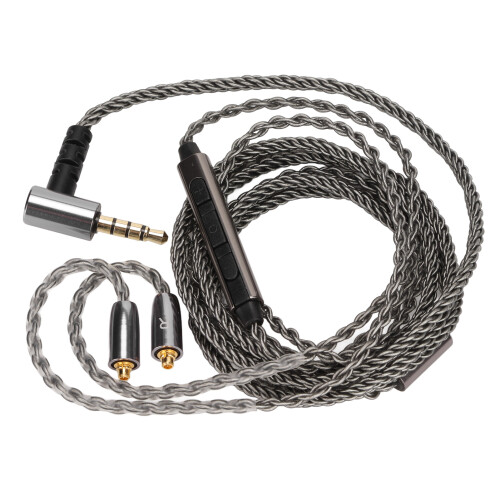 Universal Replacement Cable For IEMs Silver Plated Multi Core Wire Enhanced Bass Response Clear Midrange MMCX Plug Long Term Durability, Good Sound 1