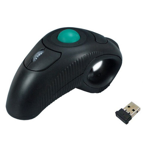 2.4G Wireless Air Mouse Ergonomic Trackball Handheld Finger USB Optical Mice 1