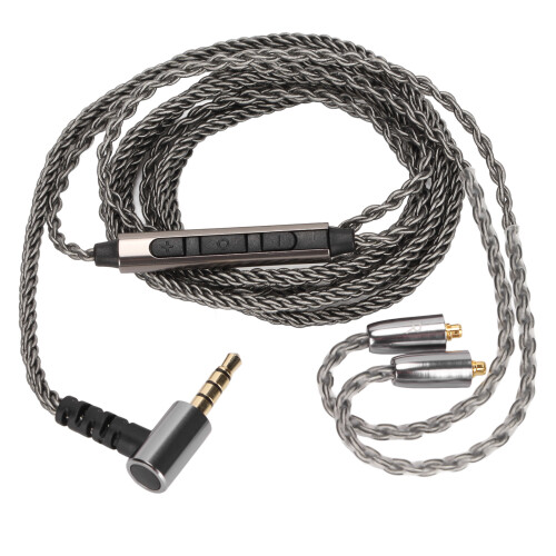 Universal Replacement Cable For IEMs Silver Plated Multi Core Wire Enhanced Bass Response Clear Midrange MMCX Plug Long Term Durability, Good Sound 2