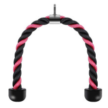 Heavy Duty Biceps Triceps Training Nylon Pull Rope with Stainless Steel Snap Hook Two-Color Pull Down Fitness Cable Attachment Machine Sports Supplies
