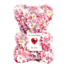 Valentine's Day Bear Bouquet with Roses Romantic Gift for Him