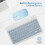 10 Inch Bluetooth Keyboard Rechargeable Ultra-Slim Wireless Mouse Set for Android Windows Tablet IPhone IPad E 4