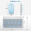 10 Inch Bluetooth Keyboard Rechargeable Ultra-Slim Wireless Mouse Set for Android Windows Tablet IPhone IPad E 6
