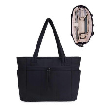 (2) Tote Bags Packet Pouch Women's Portable Shoulder Handbags with Cup Holder Laptop Compartment Travel Work Camping Equipment
