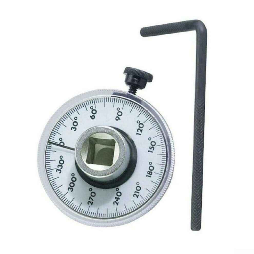 Torque Angle Gauge Metal With Dual Length Design 1/2Inch Drive Wrench Measurement Tool For Workshop 360Degree Scale 9426802908602