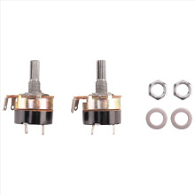 2 stuks 500K Ohm enkele lineaire taps toelopende potentiometers met aan/uit-schakelaar