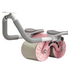 (pink) Abdominal Roller Automatic Rebound Training Abdominal Muscle Artifact Exercise Fitness Equipment Household Tw