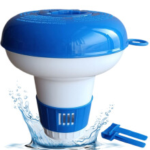 Pool Chlorine Floater with Tong 5 Inch Polypropylene Round Chlorine Board