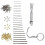 126Pcs Hand Twist Drill Home Made Key Ring Pendant Tool Set Kit for Assembly DIY 2