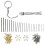 126Pcs Hand Twist Drill Home Made Key Ring Pendant Tool Set Kit for Assembly DIY 5