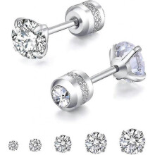 5 Pairs Acsergery Gift Stud Earrings Set,hypoallergenic Earrings 316l Stainless Tw