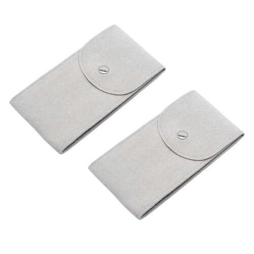 Watch Pouch With Scratch Lining Lightweight Portable-Gray