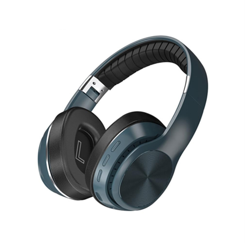 Wireless Tooth 5.0 Overear Headphones Foldable Builtin Hd Mic Fm Tf Card 12 Hours Playtime Gaming Deep Bass Blue 9426802907568