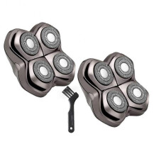 2 Pack Pro 4 Shaver Replacement Heads for Skulls Pitbulls Gold PRO, Silver PRO, Platinum PRO, Floating 4 Heads