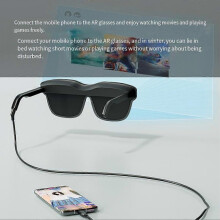 (2M, Black) Type-C Flexible Cable for AR Glasses, USB3.2 Full-Function Supports 4K 60Hz,2m,for Xreal/Rokid/RayNeo Viture AR
