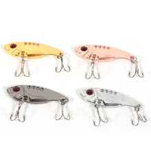 Metal Vib Fishing Bait Crank Bait 4 Pcs 11g 55mm Red Eyes FishLike Lure For Fishing