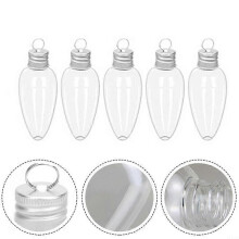 Christmas Clear Plastic Bulb Shape Plastic Ornaments for Xmas Home Party Decor