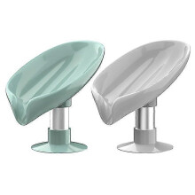 2 Packs (grey + Green) Suction Cup Soap Holder, Shower Soap Holder, Kitchen Sink Sponge Holder, Soap Dish with Drain, Kitchen Soap Holder Easy Cleanin