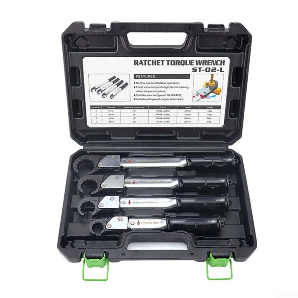 Professional Ratchet Torque Wrench Set 4 Sizes For Car And Hvac 17Mm 22Mm 26Mm 29Mm 9001264082079
