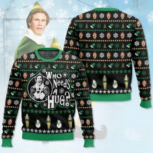 (5XL, EL40072) the Elf Ugly Sweater for Men 2025 New Winter Warm Cozy Holiday Party Funny Xmas Pullover Family Christmas Gift Sweater
