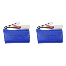 2 baterías Lipo de 7,4 V y 1500 mAh para lancha RC FT009, FX067C, HQ955, 948, K959, HJ817 y 816. Repuestos y accesorios.