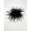 Black Marabou Feather Brooch 1