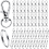 40er-Pack Schlüsselringe mit Karabiner Silver 1