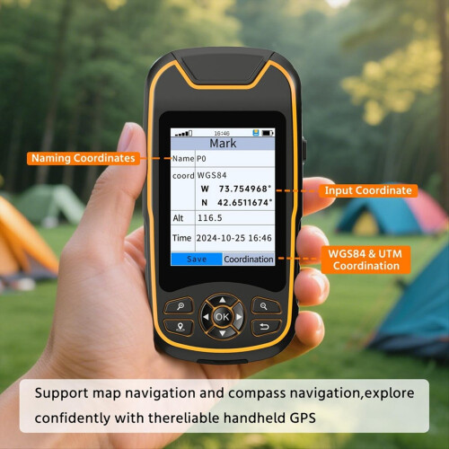 GPS portatile A8 per escursionismo, supporto multi-GNSS, navigatore GPS satellitare portatile robusto e impermeabile 2
