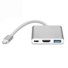 USB-C Multiport Adapter auf USB, USB-C (USB PD), 4K HDMI-kompatibel