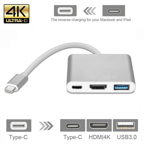 USB-C Multiport Adapter auf USB, USB-C (USB PD), 4K HDMI-kompatibel 1