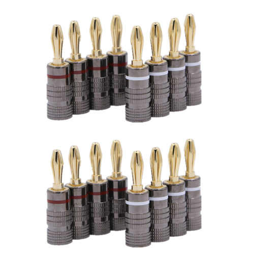 Bananenstecker vergoldet 4 mm 8er-Pack   16-pack