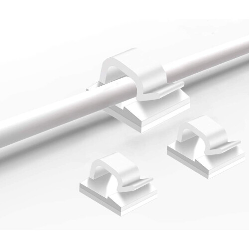 Zelfklevende kabelhouder 50-pack White