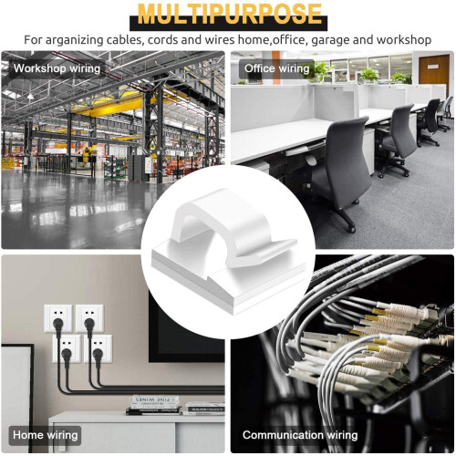 Zelfklevende kabelhouder 50-pack White 2