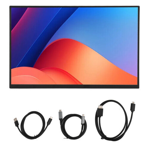 Monitor portátil fino de 13,3 polegadas, tela IPS fosca 2K HD com ângulo de visão de 178, leve e fácil de usar, compatível com laptops, Macs e