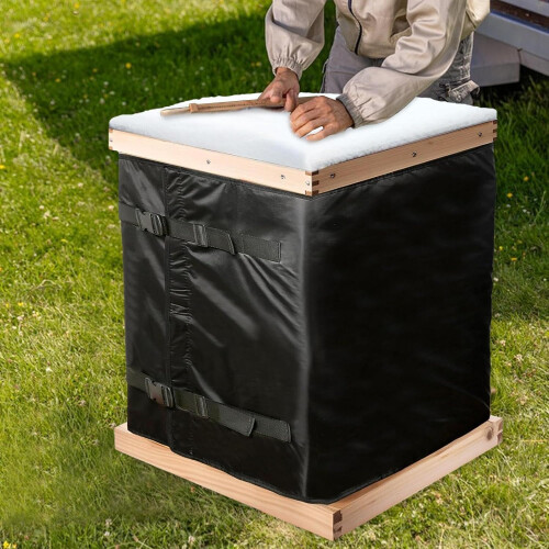 Bee Hive Winter Wrap 600D Oxford Cloth Windproof Coldproof Waterproof Adjustable Insulation Cover 1