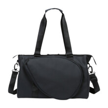 Badminton Bag Racket Shoulder Bag With Removable Adjustable Strap Large Capacity Outdoor Black
