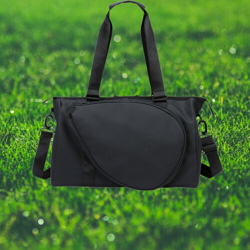 Badminton Bag Racket Shoulder Bag With Removable Adjustable Strap Large Capacity Outdoor Black 2